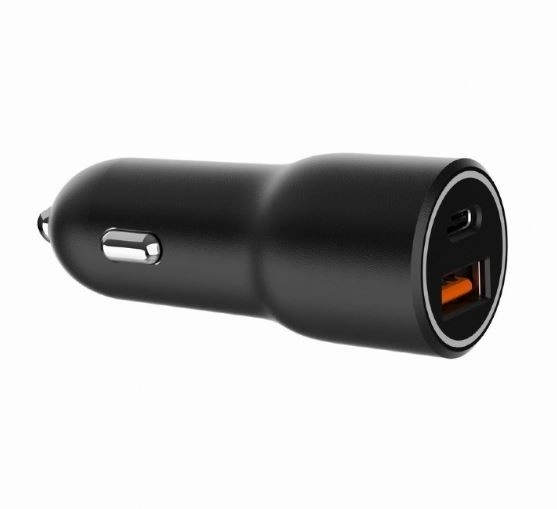 Fast Black USB-A/USB-C Car Charger 38W PD