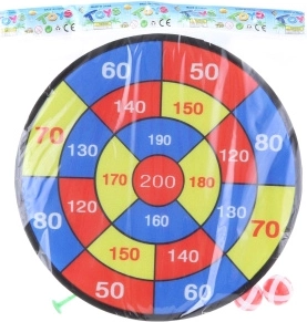 Cible velcro avec balles et fléchettes