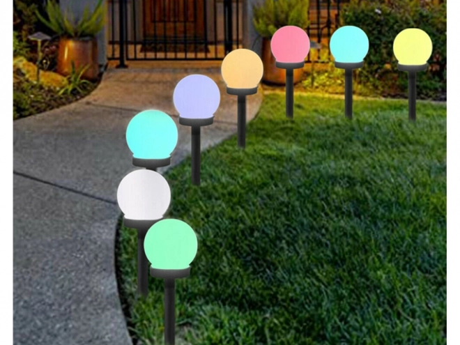 Solar Gartenlampe RGB Kugelleuchte 10 cm
