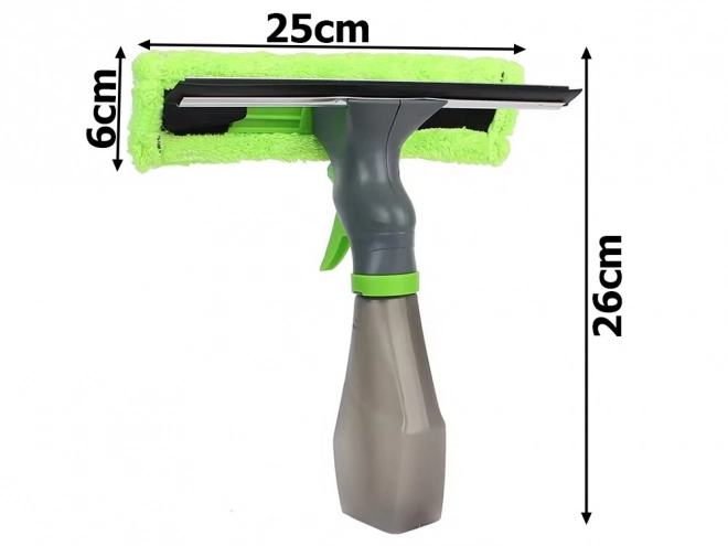 3-in-1 Glass and Mirror Cleaner with Microfiber Squeegee