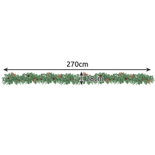 Kerstslinger / decoratie 2,7 m met LED-lampjes Ruhhy 22322