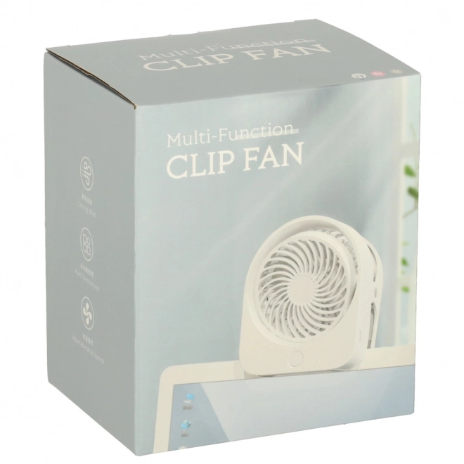 Draadloze USB tafelventilator 11,5 cm wit