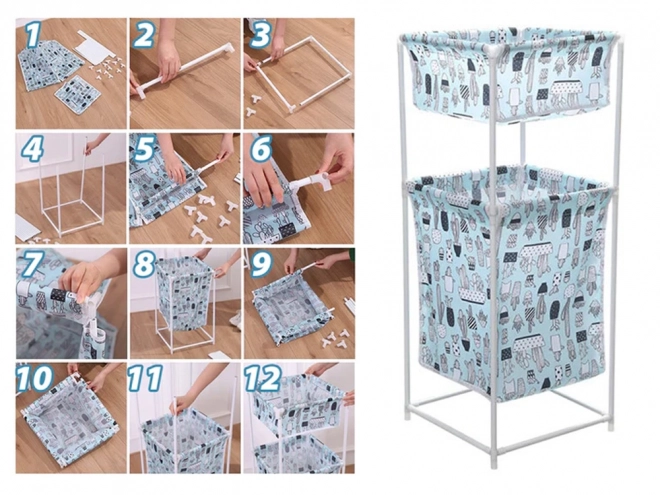 Wasmand met dubbele plank