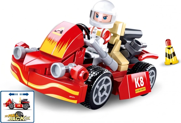 Sluban Town kart de course à remontoir (89 pièces)