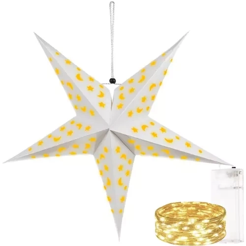 Leuchtender Papierstern LED 50 cm