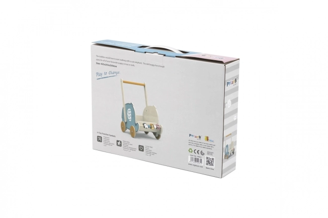Houten loopwagen - olifant