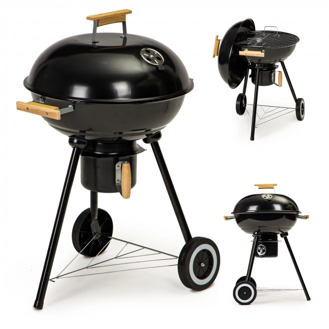 Gartengrill mit Abdeckung und Rädern