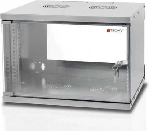 Wandrackkast ECO 19" 6U, diepte 450 mm, grijs