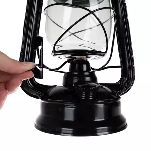 zwarte olielamp 24cm