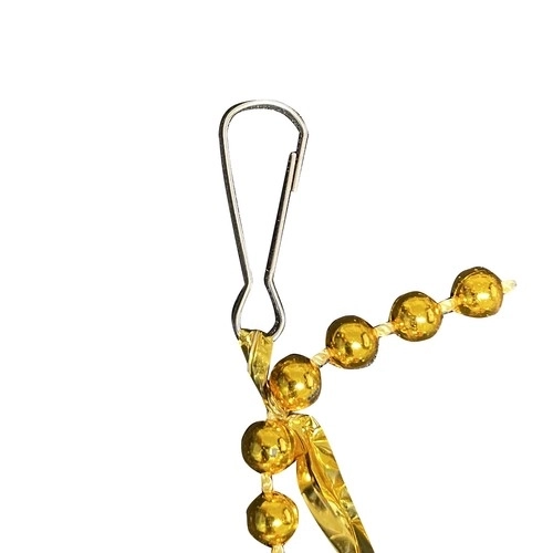 Klimmende Nikolaas op gouden touw - kerstdecoratie