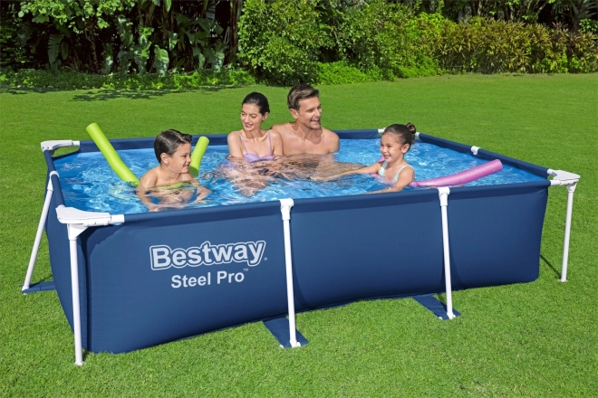 DeluxeJr Steel Pro Rack Zwembad 259x170x61 BESTWAY voor de tuin