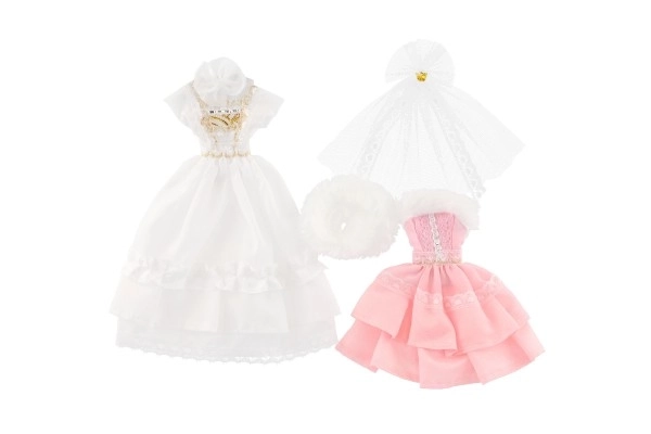 Kleding met accessoires voor poppen 2 stuks