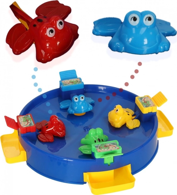 Geschicklichkeitsspiel Hüpffrösche für 4 Spieler