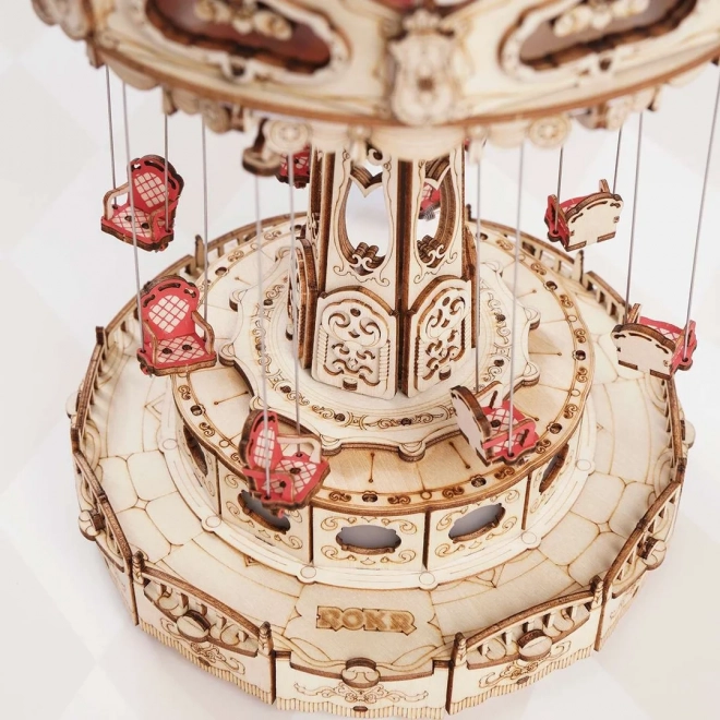 RoboTime 3D puzzel muziekkast - Kleurrijke kettingcarrousel