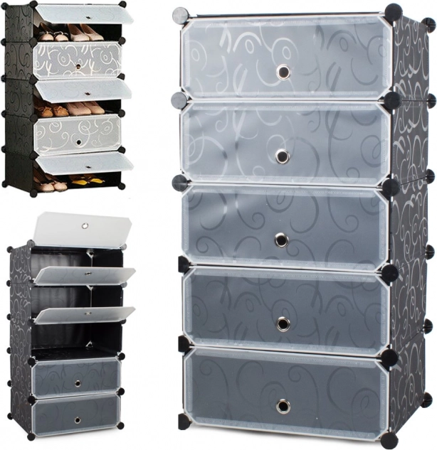 Modulaire schoenenkast met 5 niveaus
