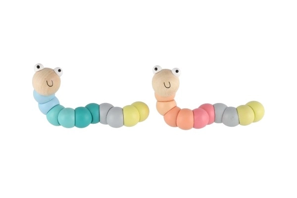 Colorful Wooden Worm Toy