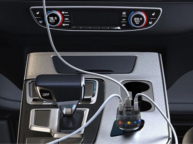 Auto Bluetooth FM Transmitter mit USB-C und USB-A Schnellladung