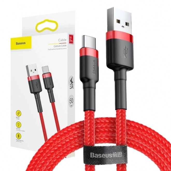 Baseus Cafule USB-C kabel 2A 3m - rood