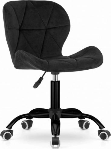 Swivel office chair NOTO black velvet