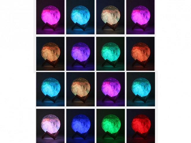3D maan RGB lamp met afstandsbediening