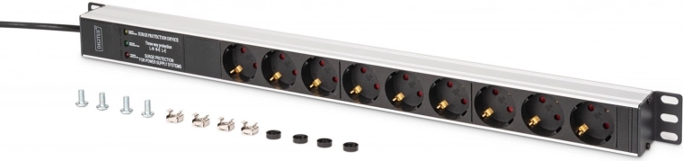 9 Schuko-stopcontacten gedraaid onder 45°