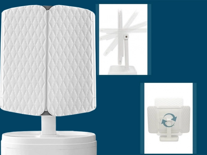 Opvouwbare cosmetische LED spiegel met verlichting en vergroting