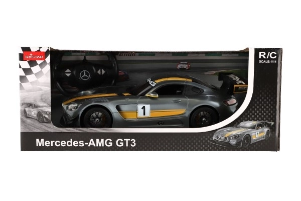 Auto RC Mercedes AMG GT3 kunststof 35cm 2,4GHz op afstandsbed. op batterijen in doos 44x18x23cm