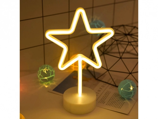 Neonstern-LED-Lampe mit USB