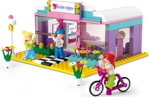 SLUBAN GIRL'S DREAM TOWN schoonheidssalon, 243 stukjes, 3 figuurtjes