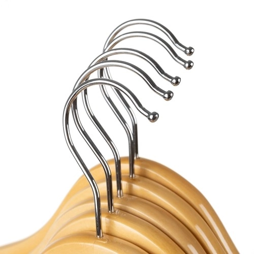 Wooden Clothes Hangers Set - 10 Pieces