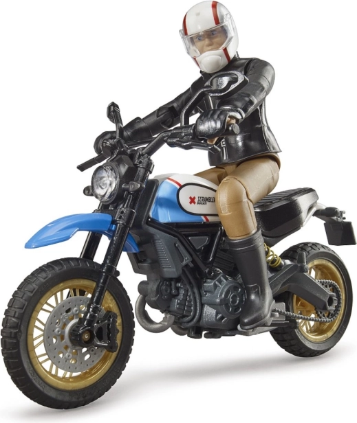 Bworld Motorcycle Scrambler DUCATI Cafe Racer with Rider