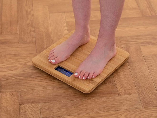 Elektronische bamboe digitale weegschaal tot 180 kg