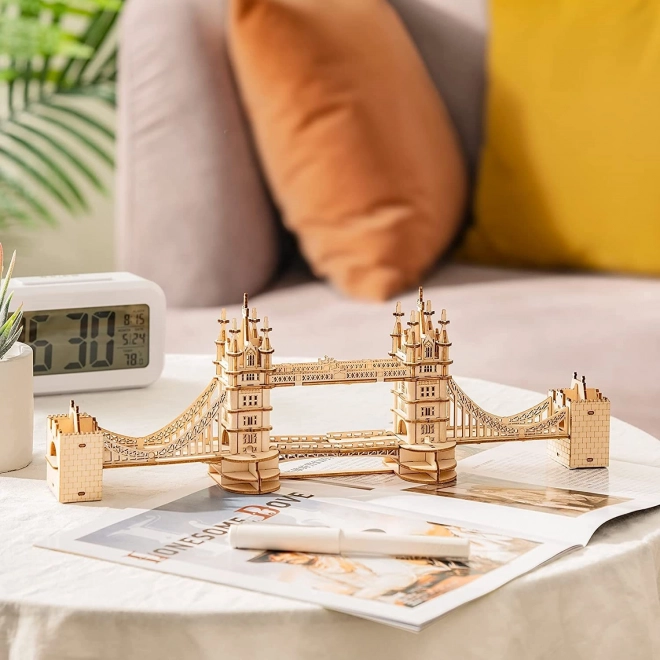 Robotic Wooden 3D Puzzle Tower Bridge Light-Up