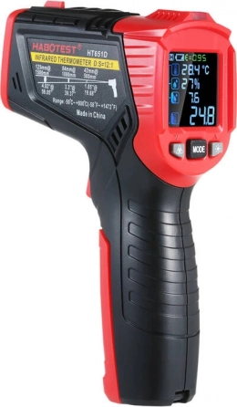 Digitale laserpyrometer Habotest HT651D, vochtigheidsmeter