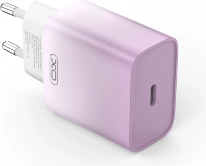 Wandlader XO USB‑C PD 30 W paars