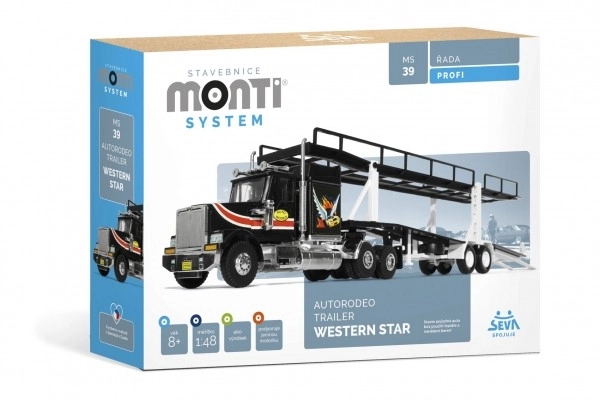 Monti System Building Kit Autorodeo Trailer Western Star