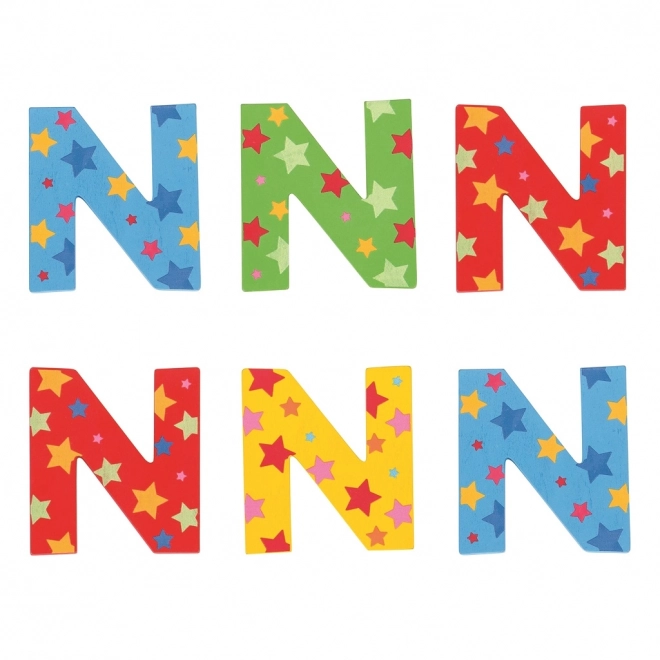 Bigjigs Toys Star Wooden Letter N
