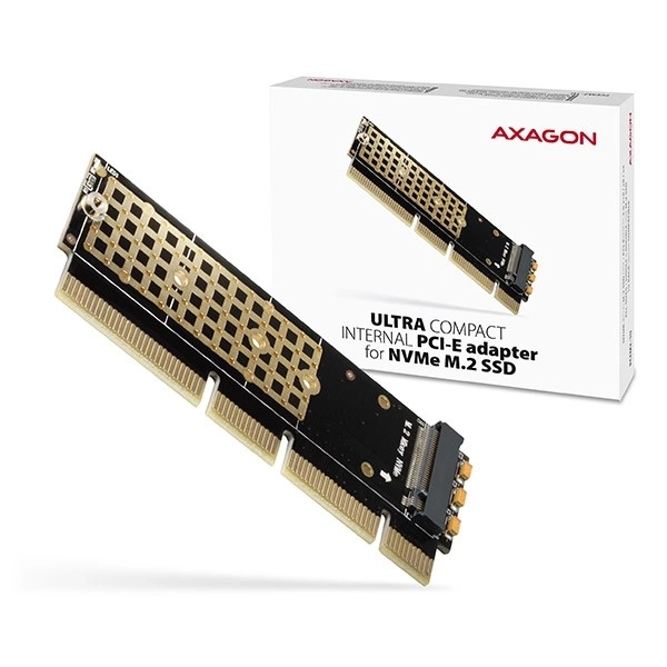 PCEM2-1U interne adapter PCIe x16/x8/x4, slot M.2 NVMe M-sleutel, 1U