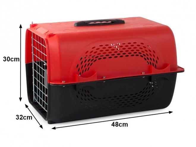 Draagbox voor huisdieren rood