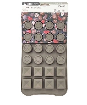 Siliconen mal voor pralines 24 stuks 14x23 cm