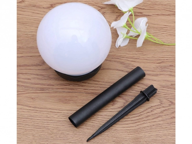 Solar-Gartenlampen Rund Weiß 4er Set