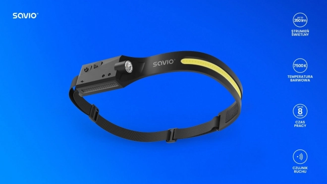 Hoofdlamp LED-zaklamp Savio met bewegingssensor