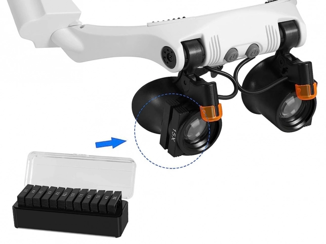 Professionelle Uhrmacher-Lupenbrille mit LED