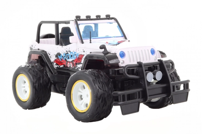 Wit terreinwagen met afstandsbediening 1:16
