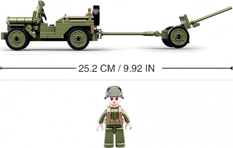 Jeep d’action avec canon antiaérien
