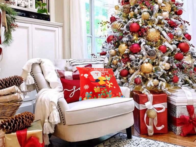 Kerstkussensloop 45x45 voor kerstcadeaus Mickey