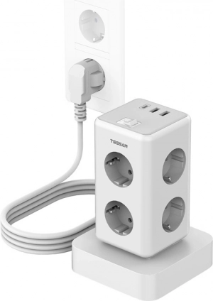 Steckdosenleiste Tessan mit USB-C und USB-A