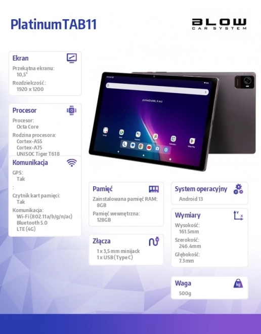 Tablette Platine TAB11 4G 8/128GB
