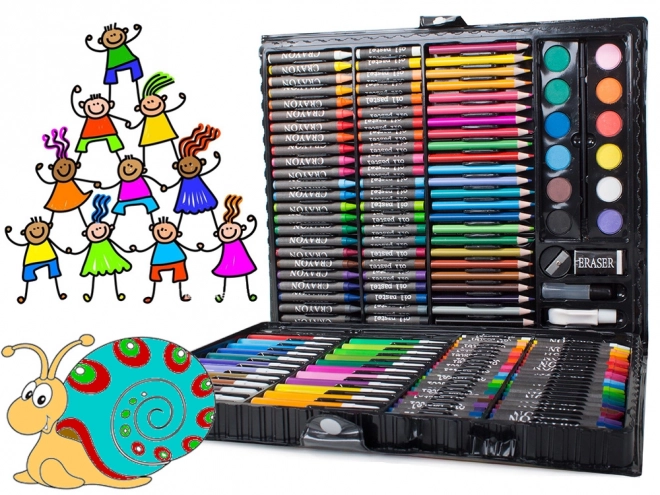 Set voor kunstenaars met schilderskoffer
