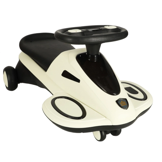 Kinderloopfiets met lichtgevende wielen en muziek – Wit